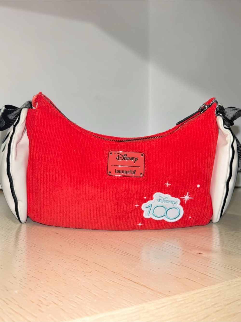 Loungefly Disney100 Mickey and Minnie Classic Gloves Crossbody Bag
